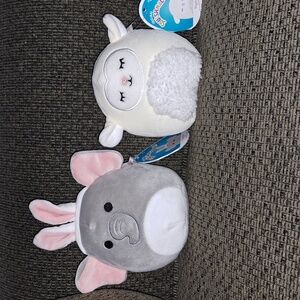 Cherish The Elephant 5" & Sophie The Lamb 5" Squishmallows Easter Holiday Plush